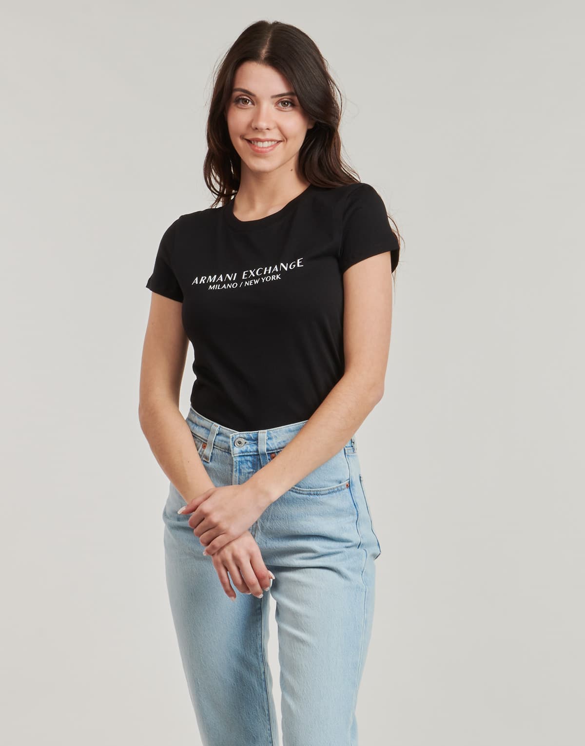 Women's T-Shirts Armani Exchange Black