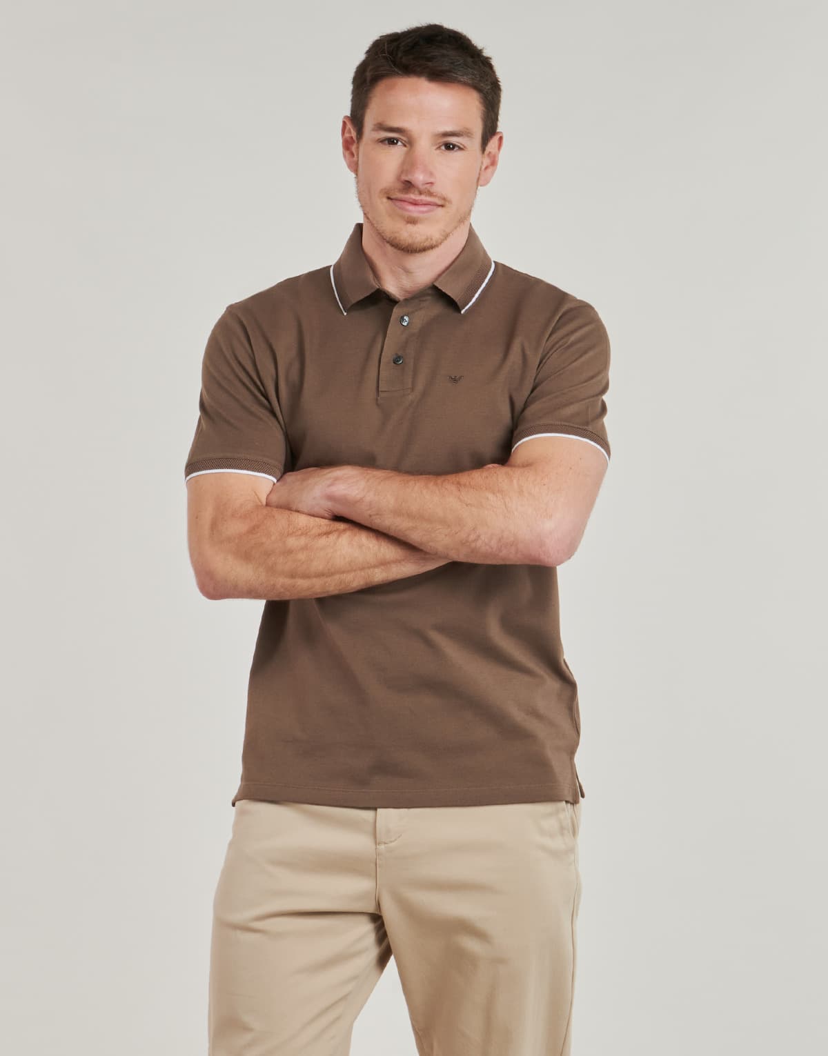 Men's Polo Shirts Emporio Armani Brown