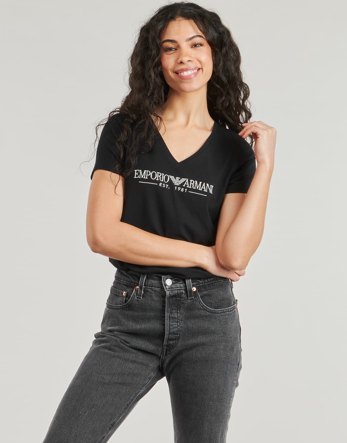 Women's T-Shirts Emporio Armani Black