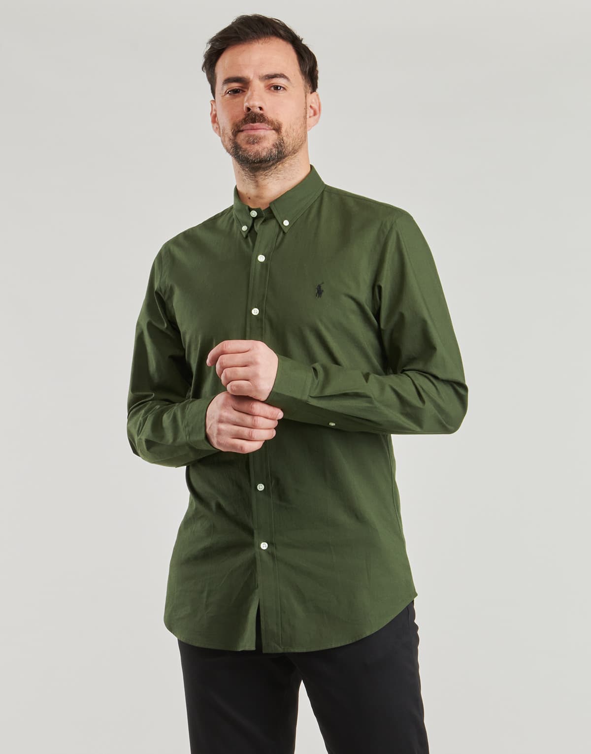 Men's Shirts Polo Ralph Lauren Khaki