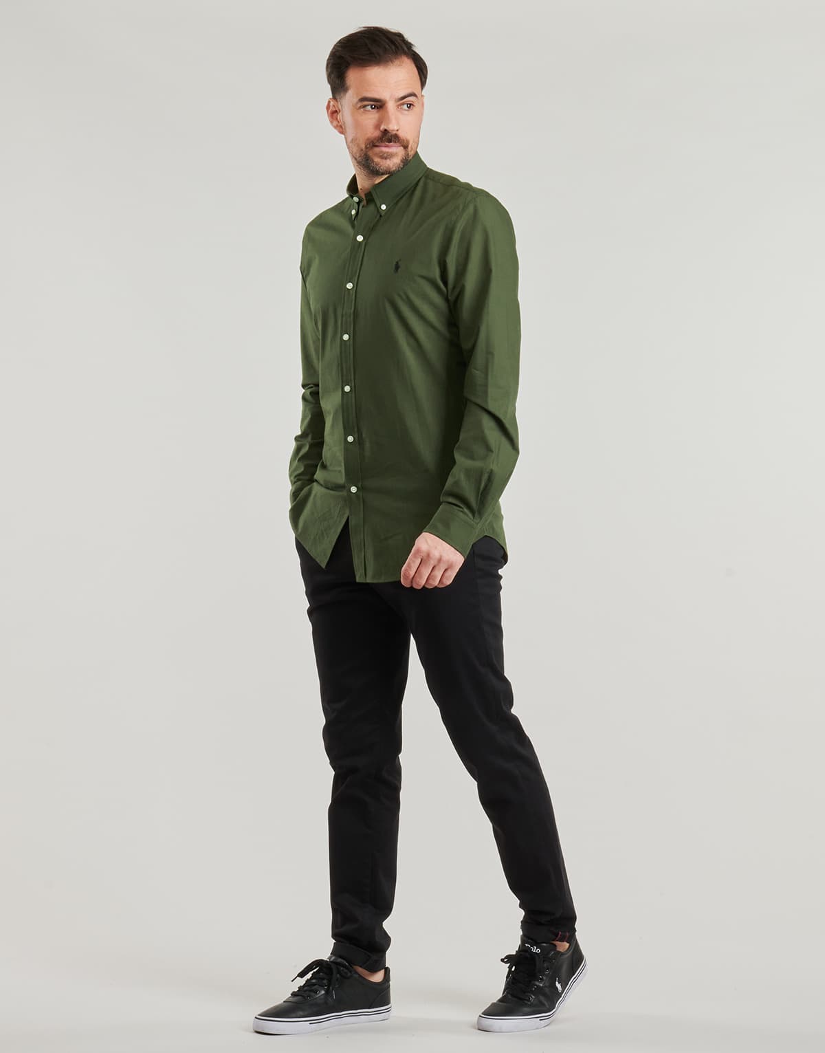 Men's Shirts Polo Ralph Lauren Khaki