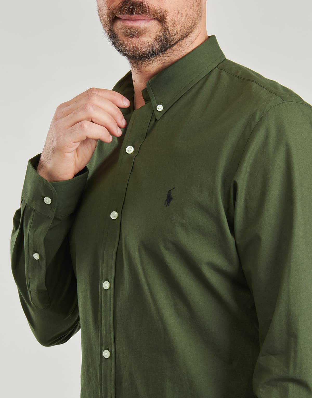 Men's Shirts Polo Ralph Lauren Khaki