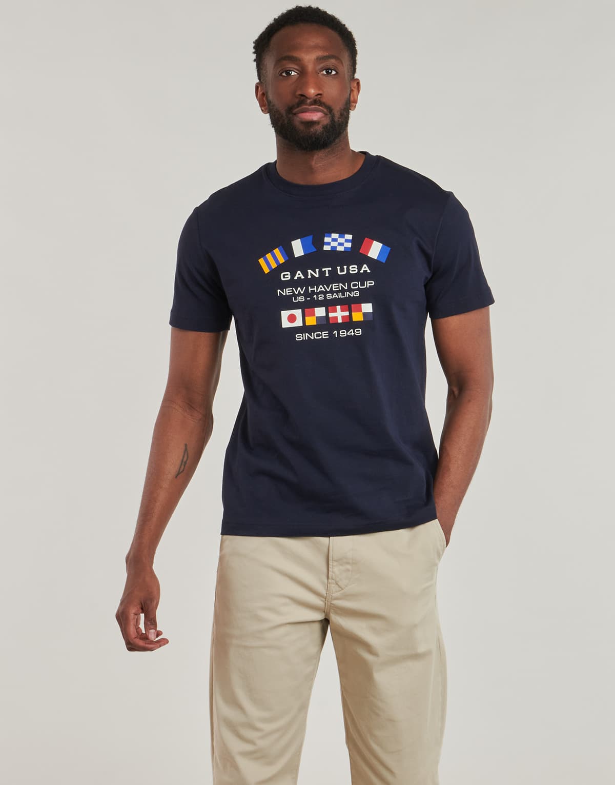 Men's T-Shirts Gant Blue