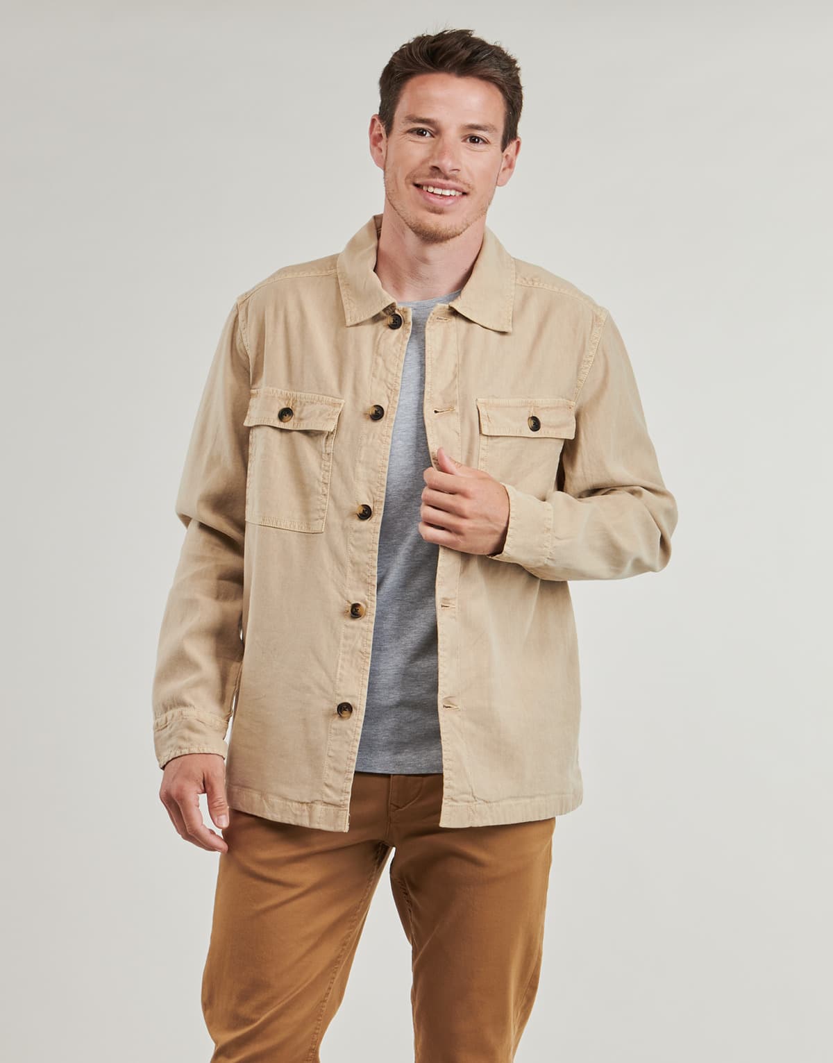 Men's T-Shirts Gant Beige