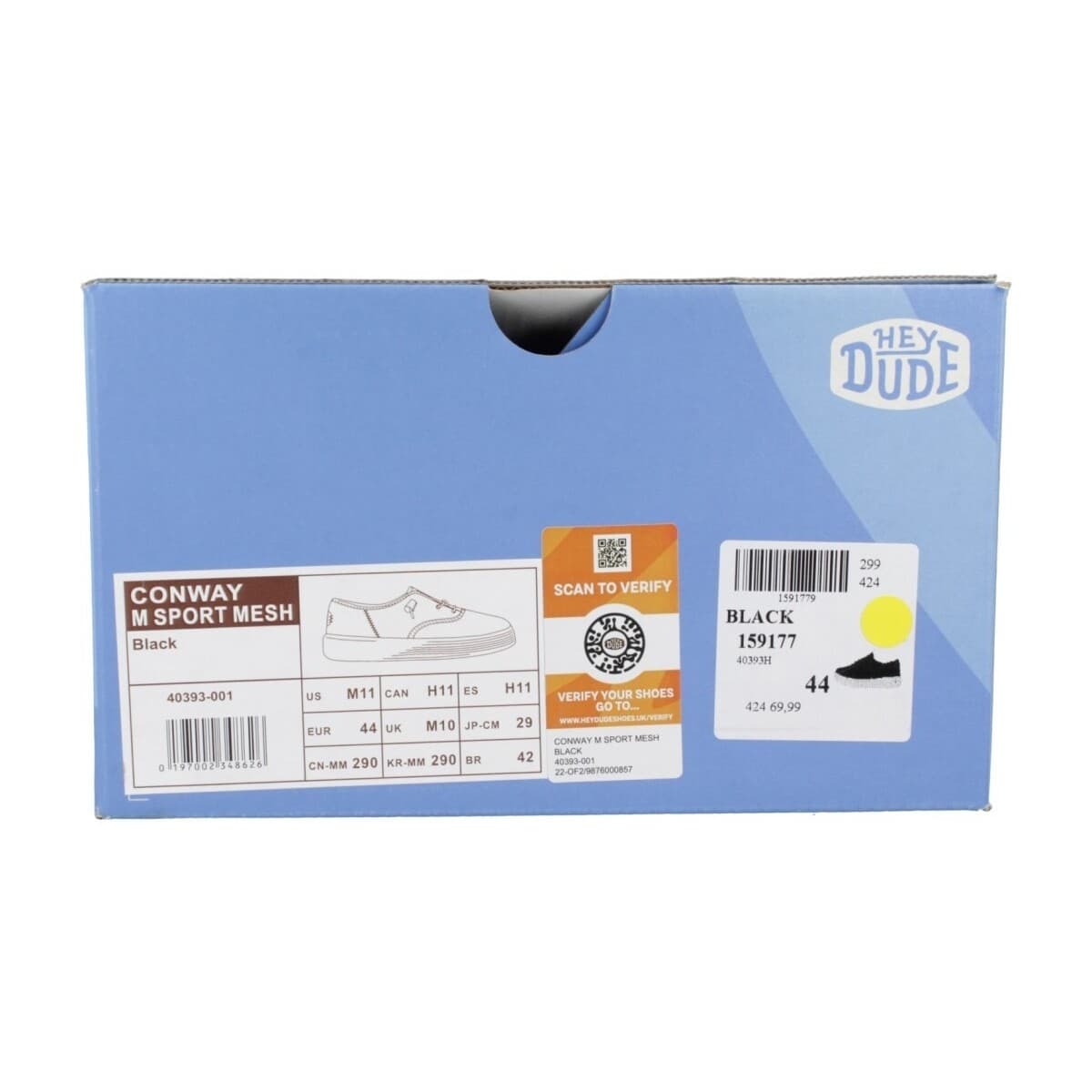 Men's Derby Shoes HEYDUDE Black