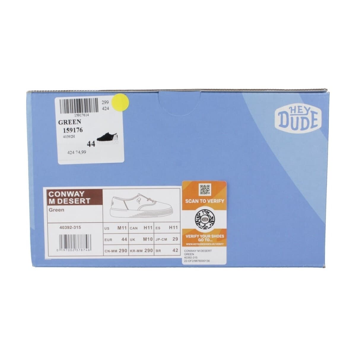 Men's Derby Shoes HEYDUDE Green