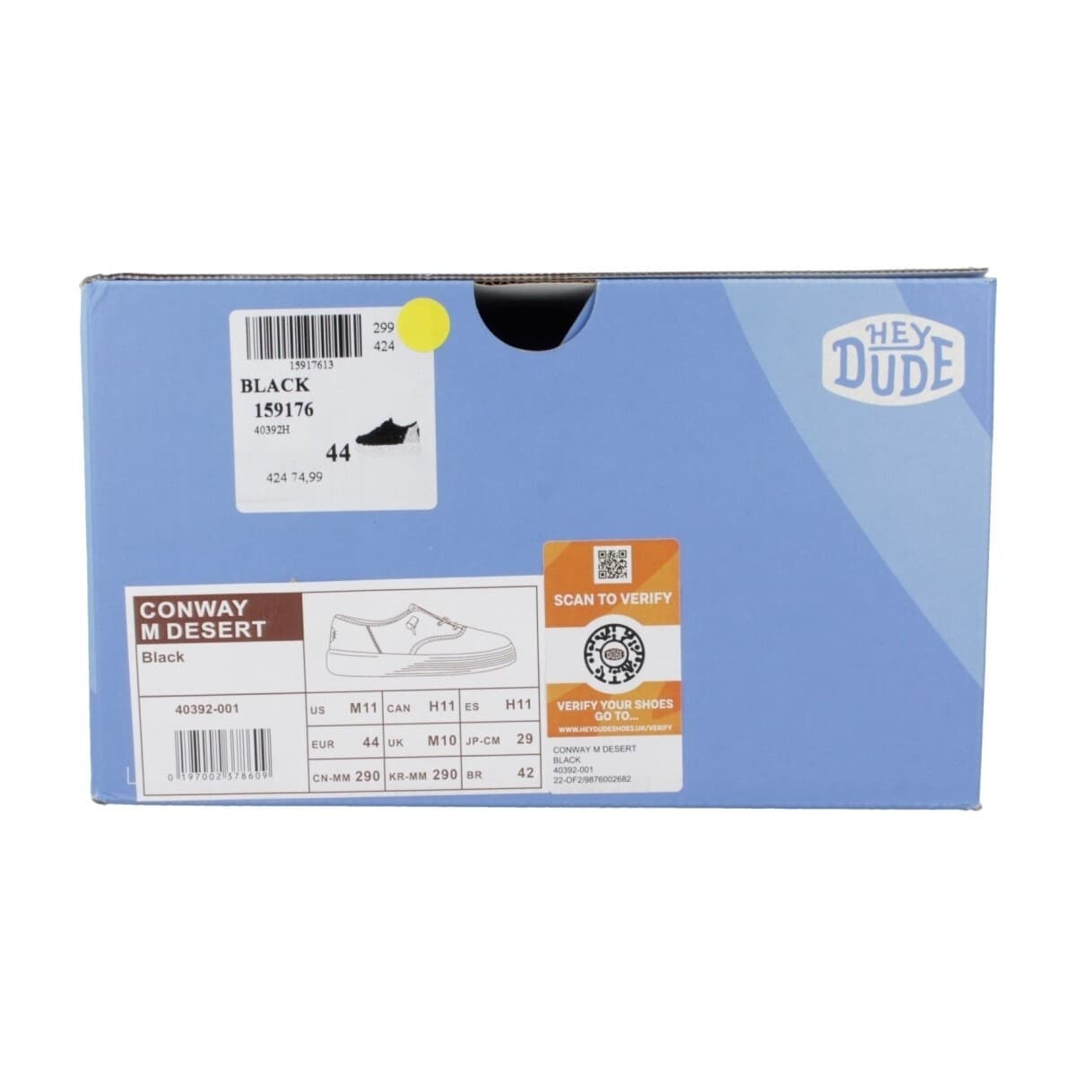 Men's Derby Shoes HEYDUDE Black