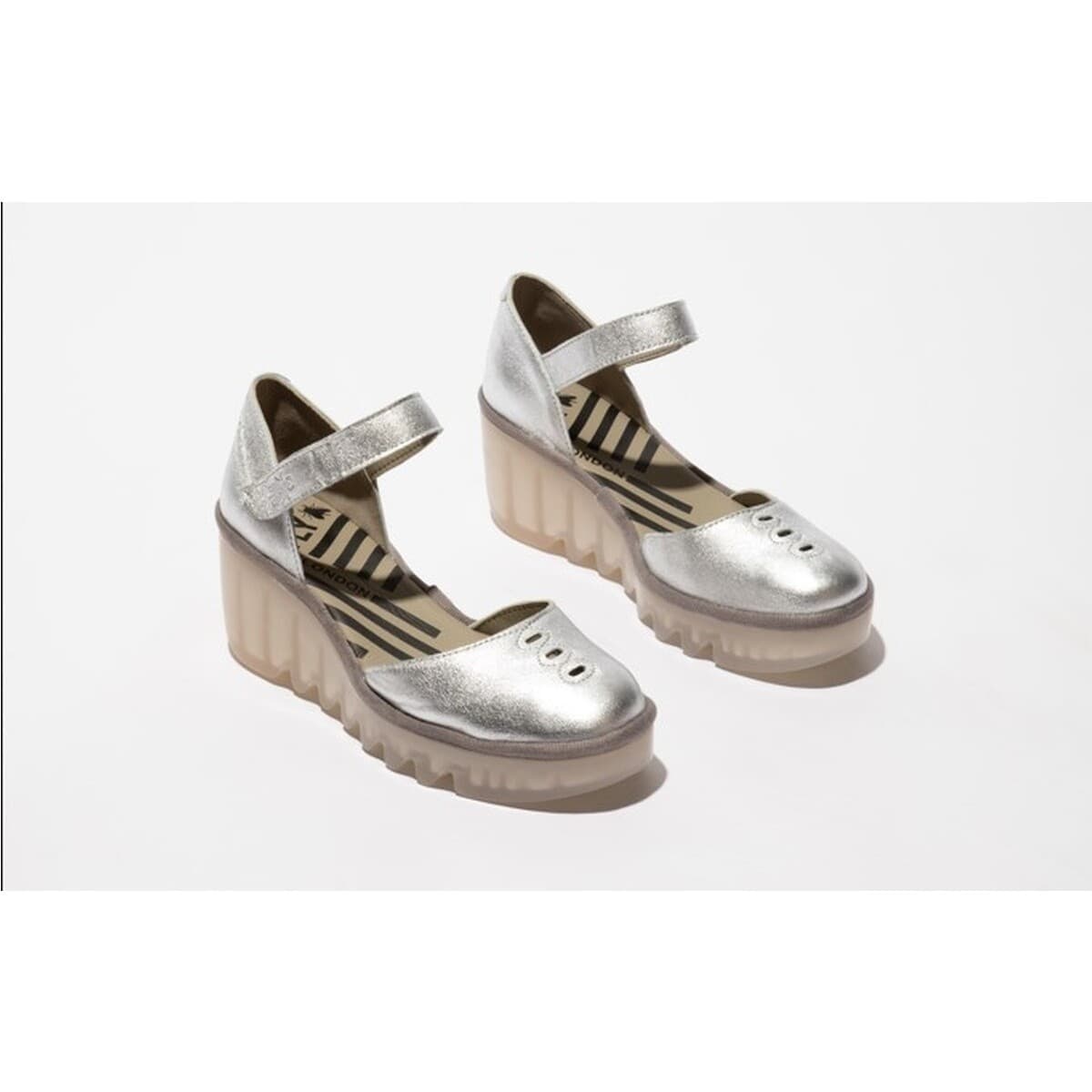 Women's Platforms Fly London Silver