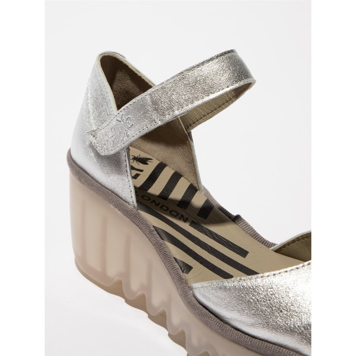 Women's Platforms Fly London Silver