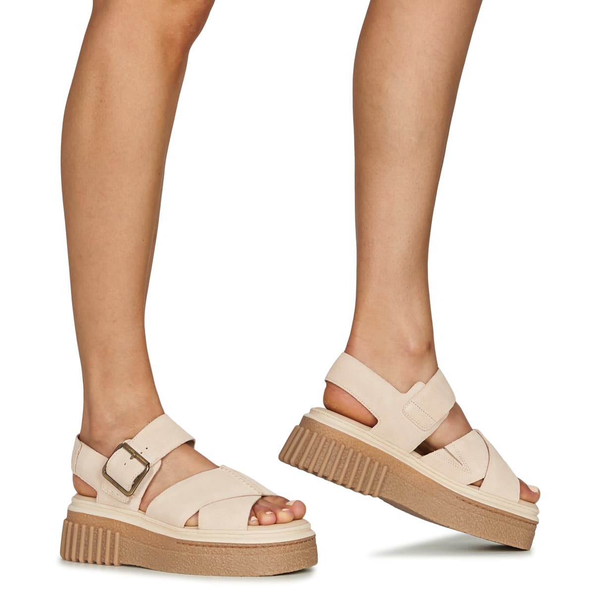Women's Platforms Clarks Beige