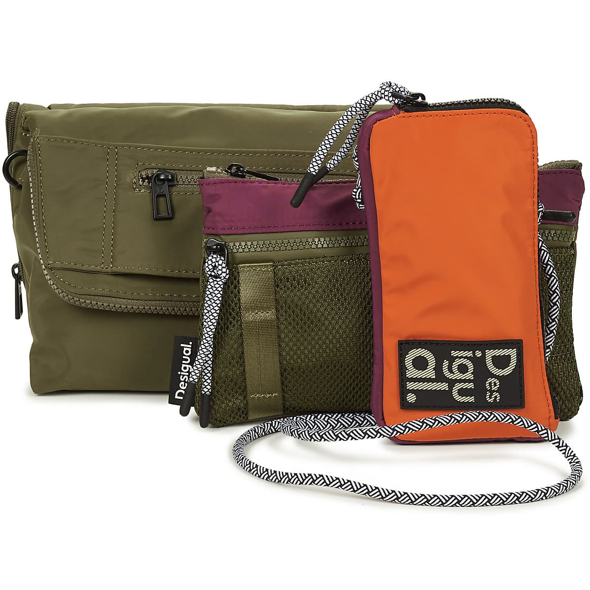 Women's Shoulder Bags Desigual Khaki