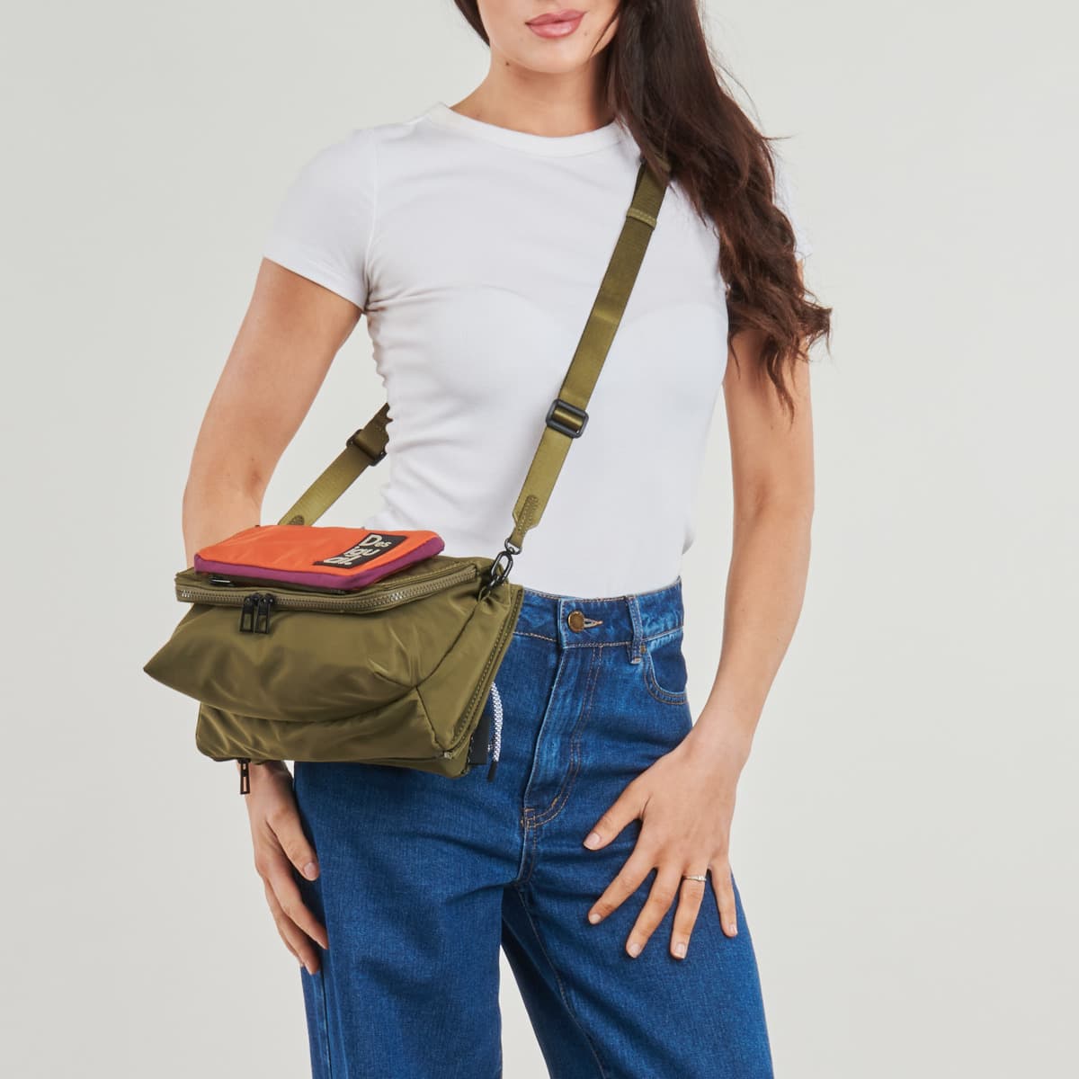Women's Shoulder Bags Desigual Khaki