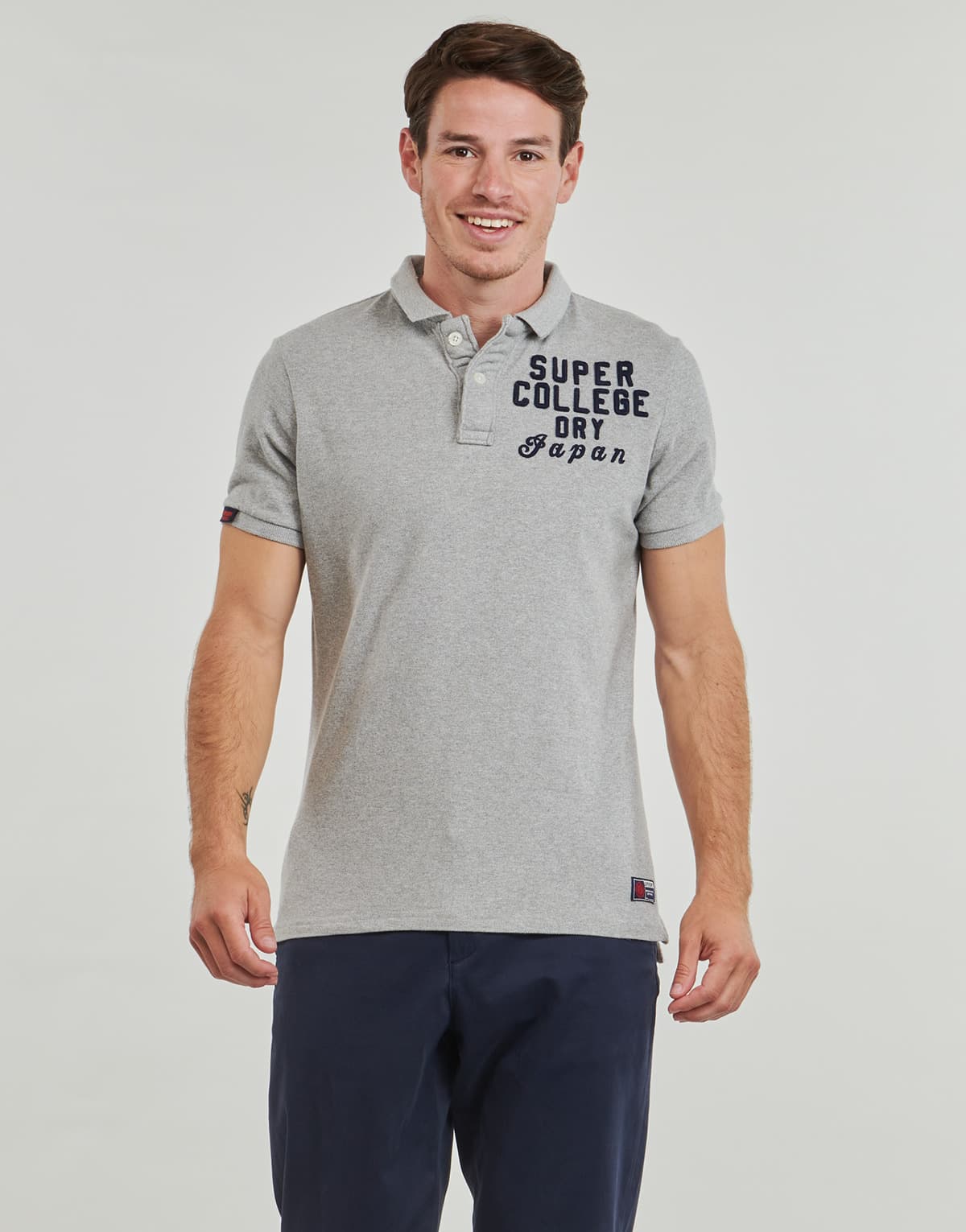 Men's Polo Shirts Superdry Gray