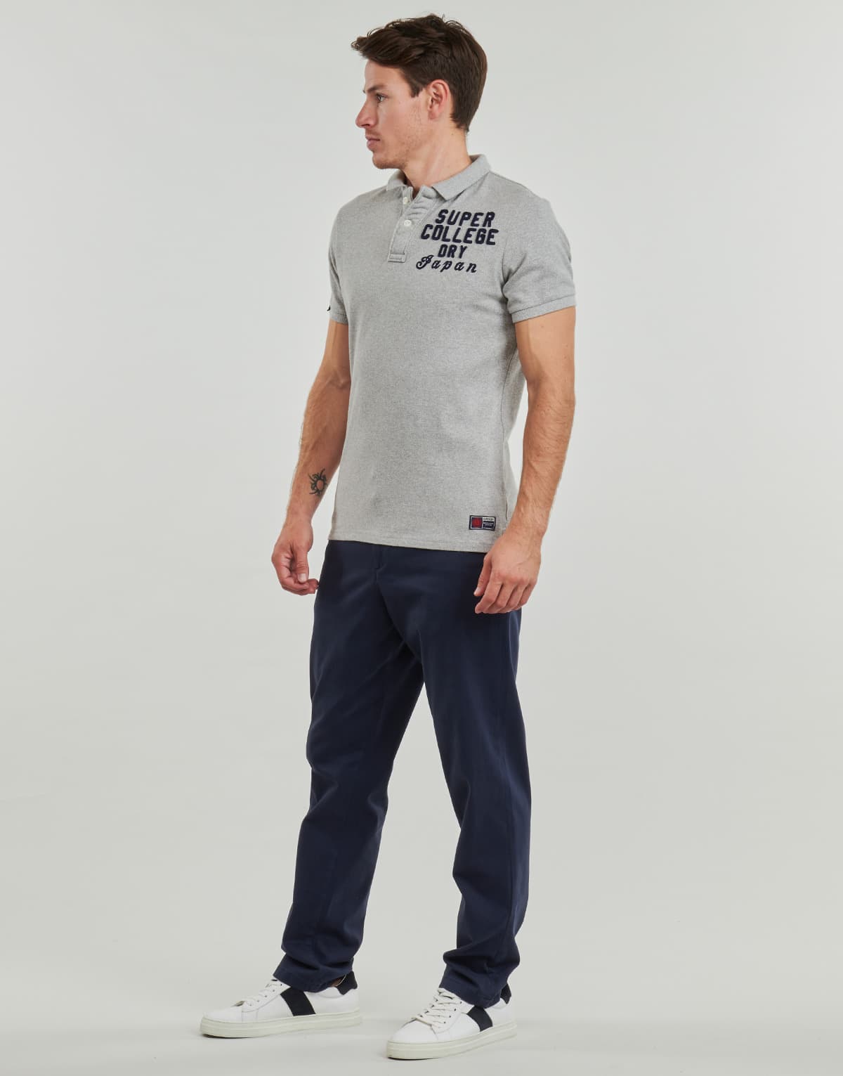 Men's Polo Shirts Superdry Gray
