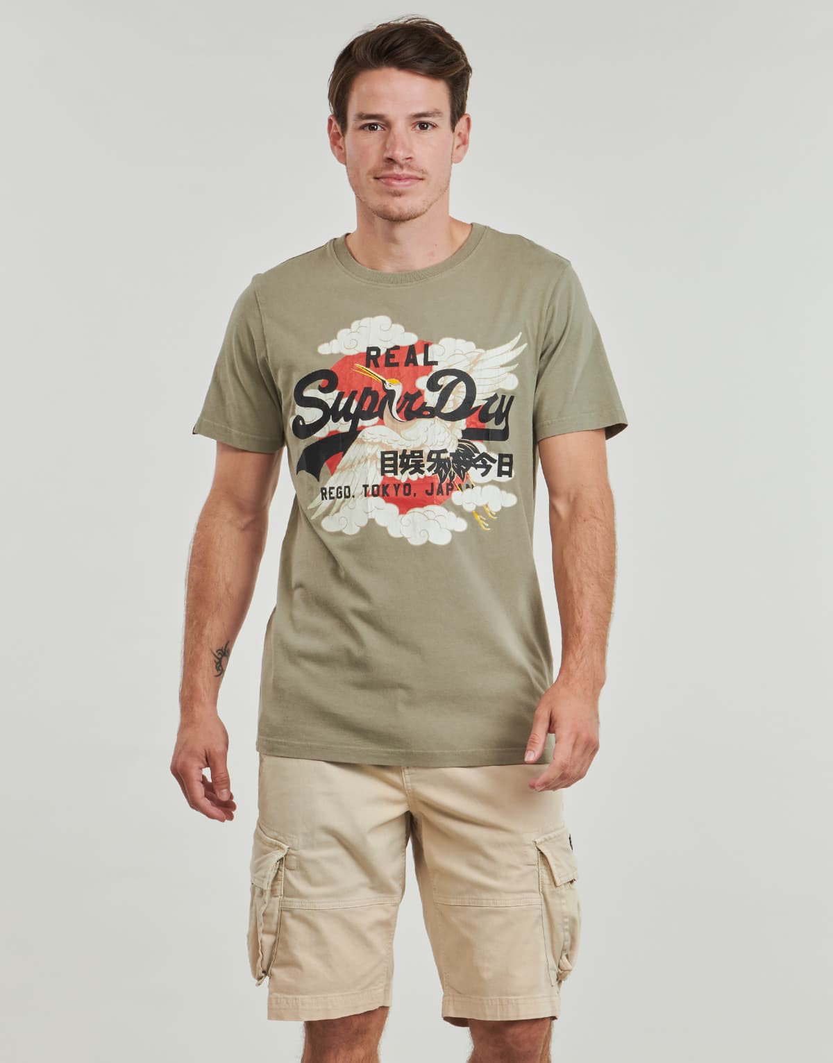 Men's T-Shirts Superdry Khaki