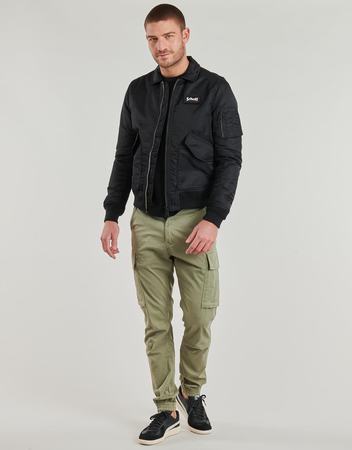 Men's Pants Schott Khaki