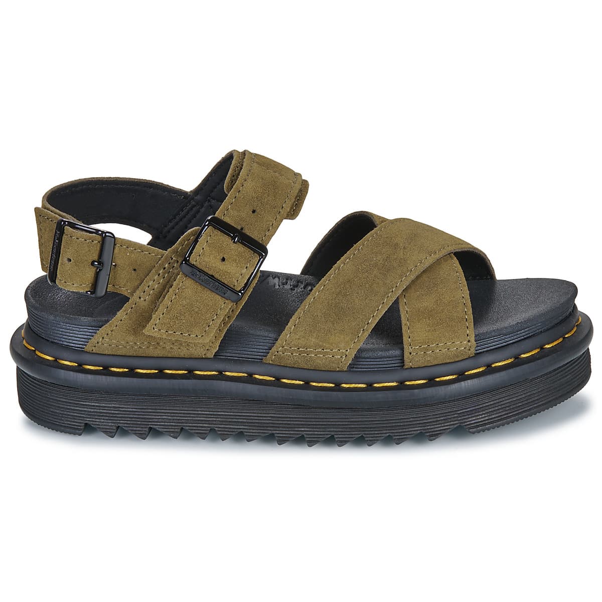 Women's Platforms Dr. Martens Khaki