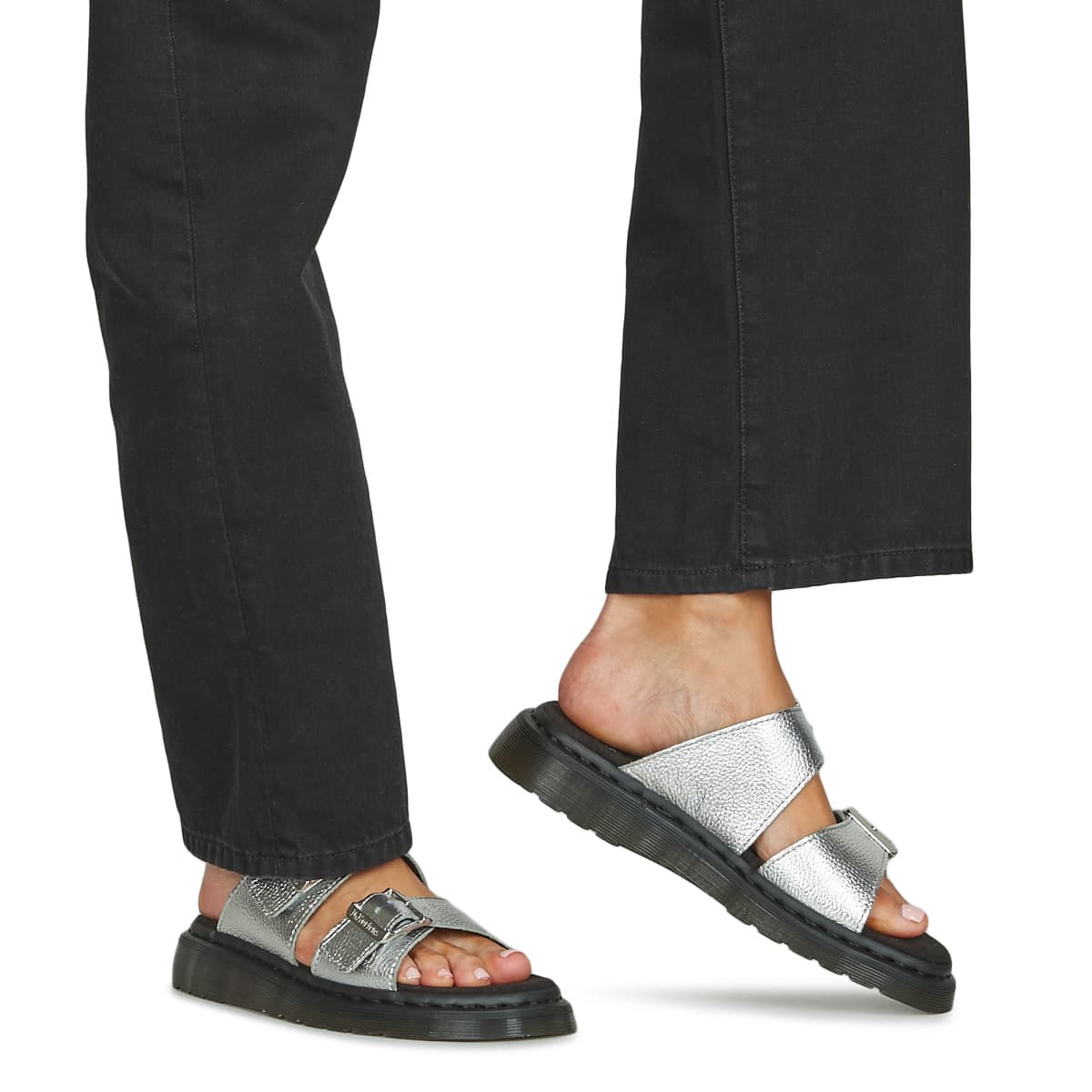 Women's Mules Dr. Martens Silver