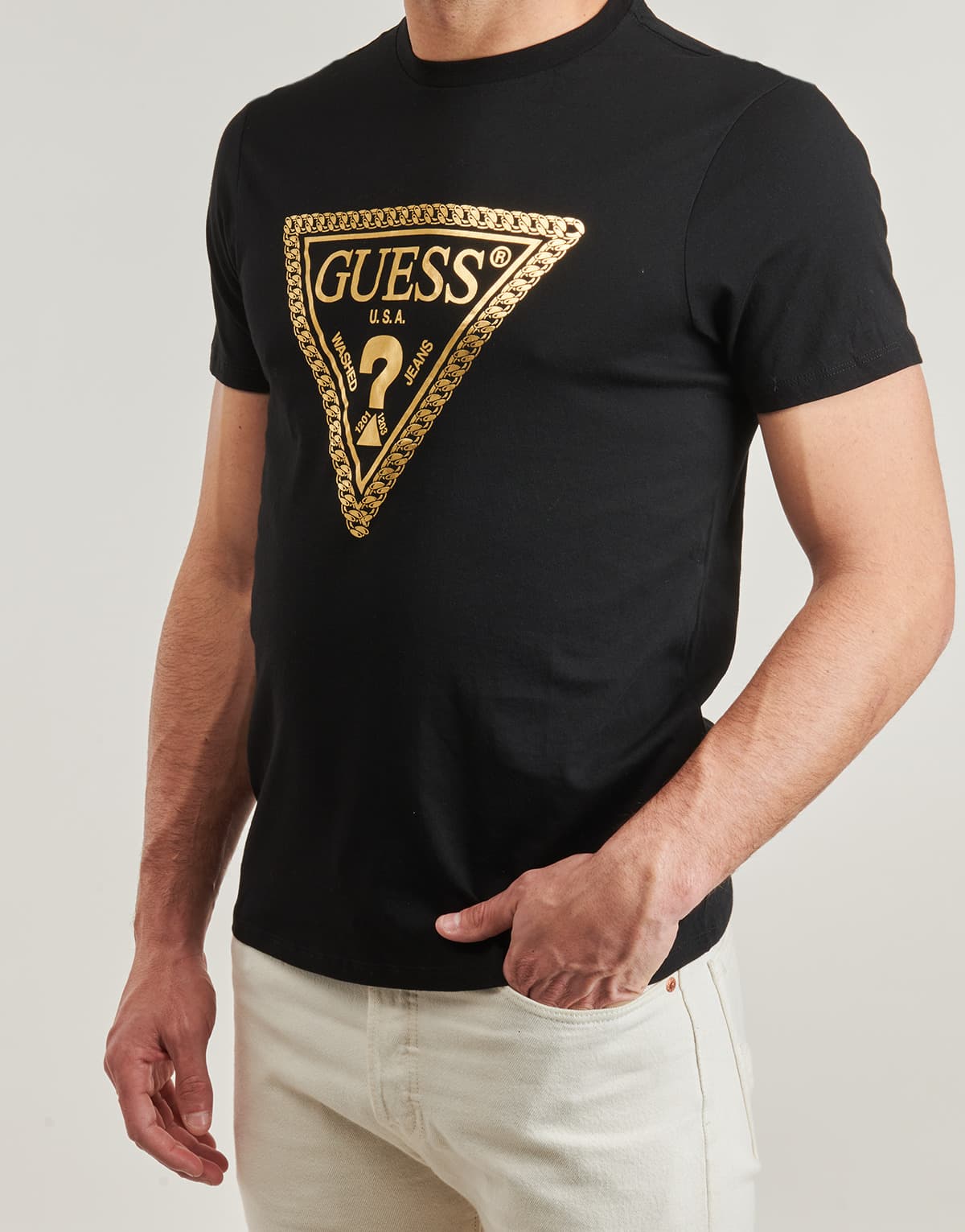 Men's T-Shirts Guess Black