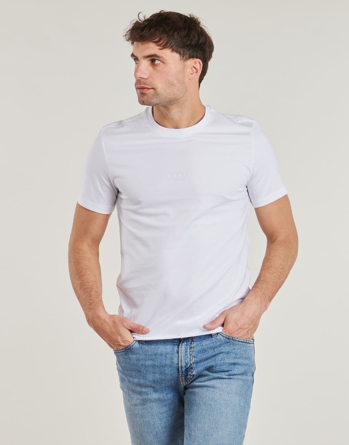 Men's T-Shirts Guess White