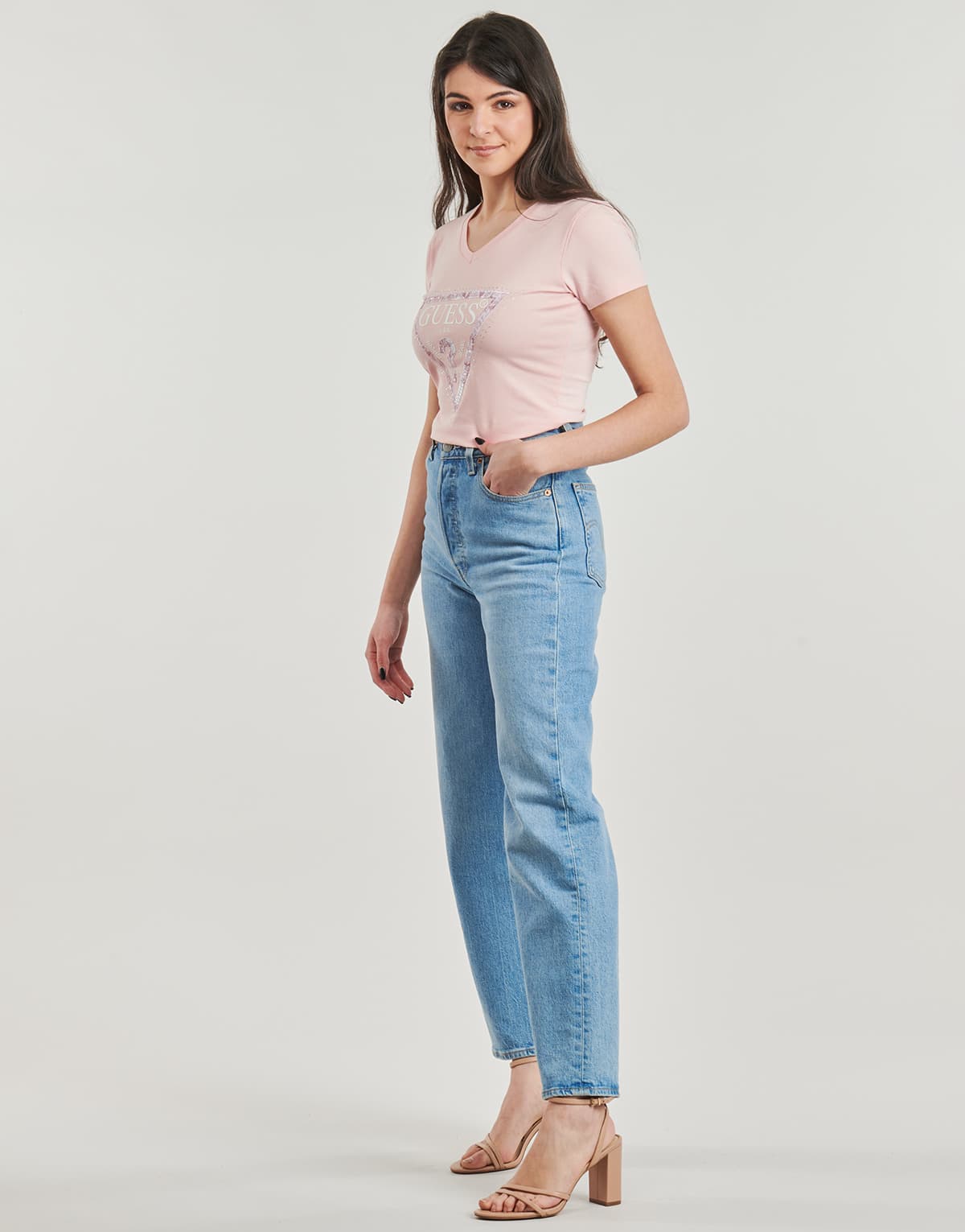 Women's T-Shirts Guess Pink