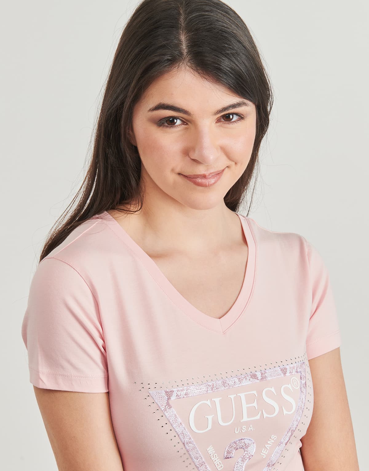Women's T-Shirts Guess Pink