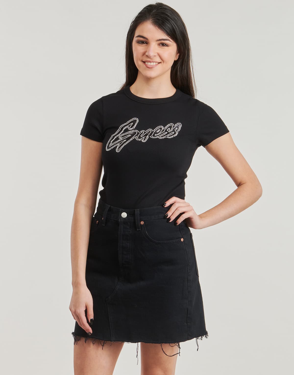 Women's T-Shirts Guess Black