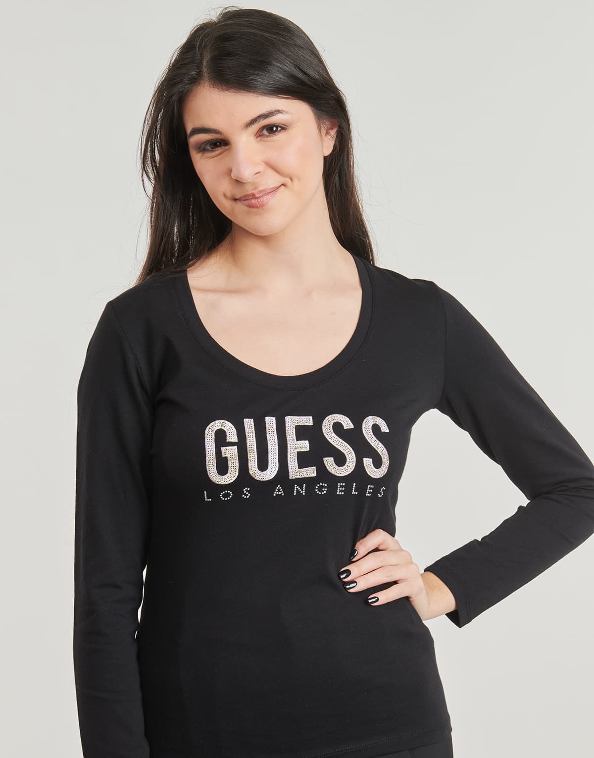 Women's T-Shirts Guess Black