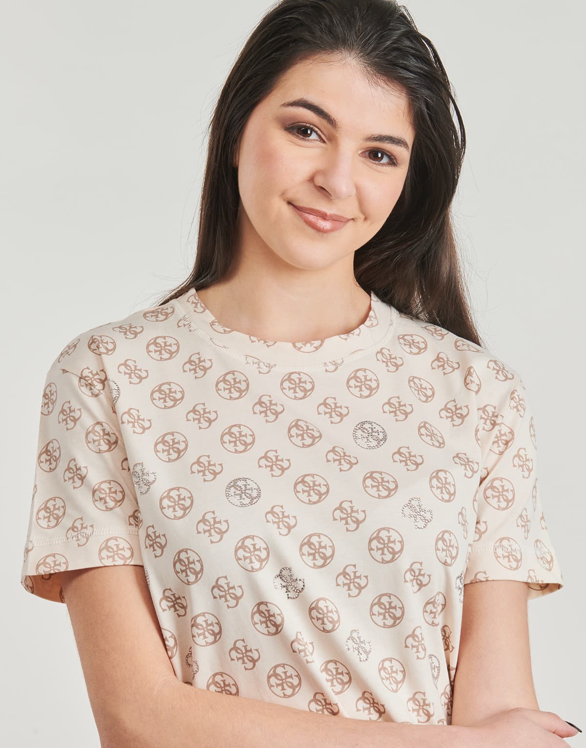 Women's T-Shirts Guess Beige