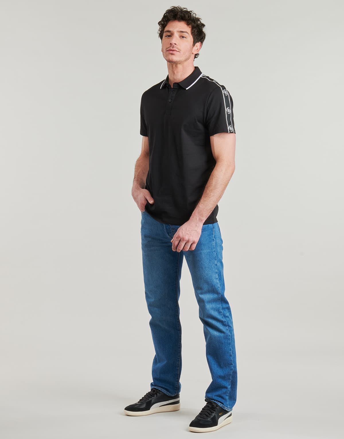 Men's Polo Shirts Guess Black
