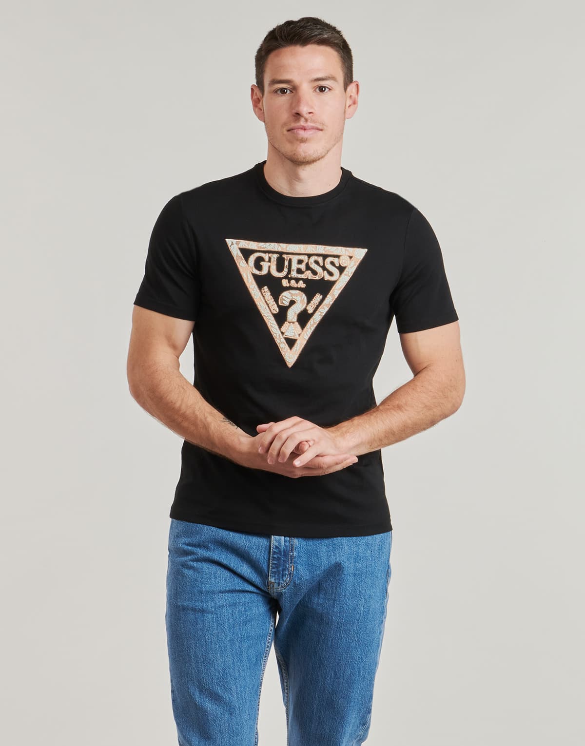 Men's T-Shirts Guess Black