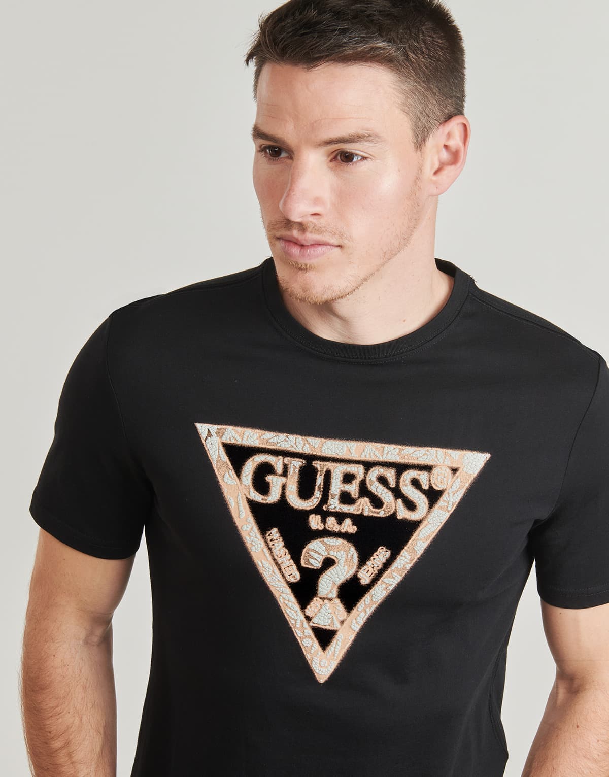 Men's T-Shirts Guess Black