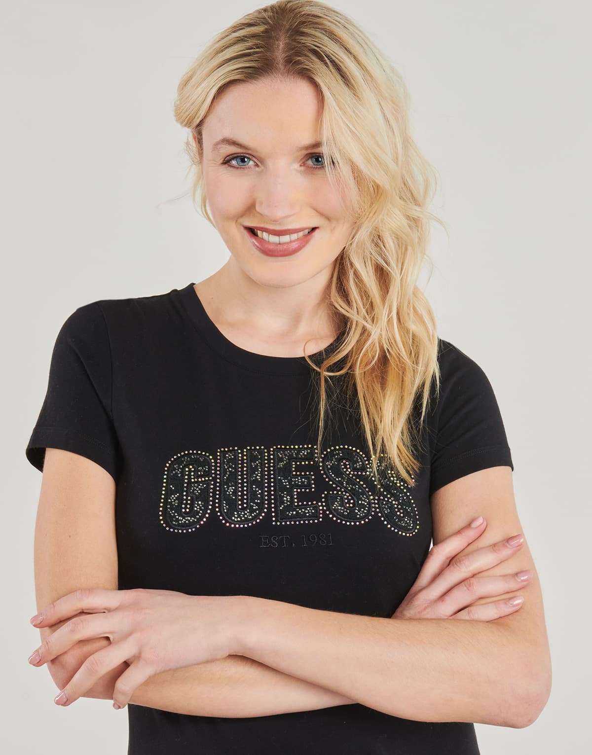 Women's T-Shirts Guess Black