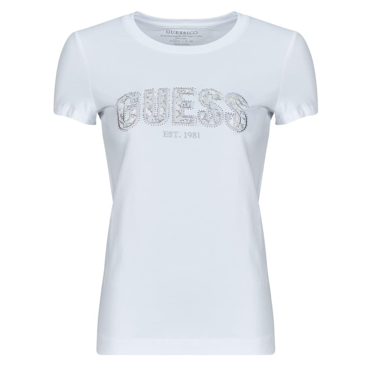 T-shirt με κοντά μανίκια Guess LOGO LACE