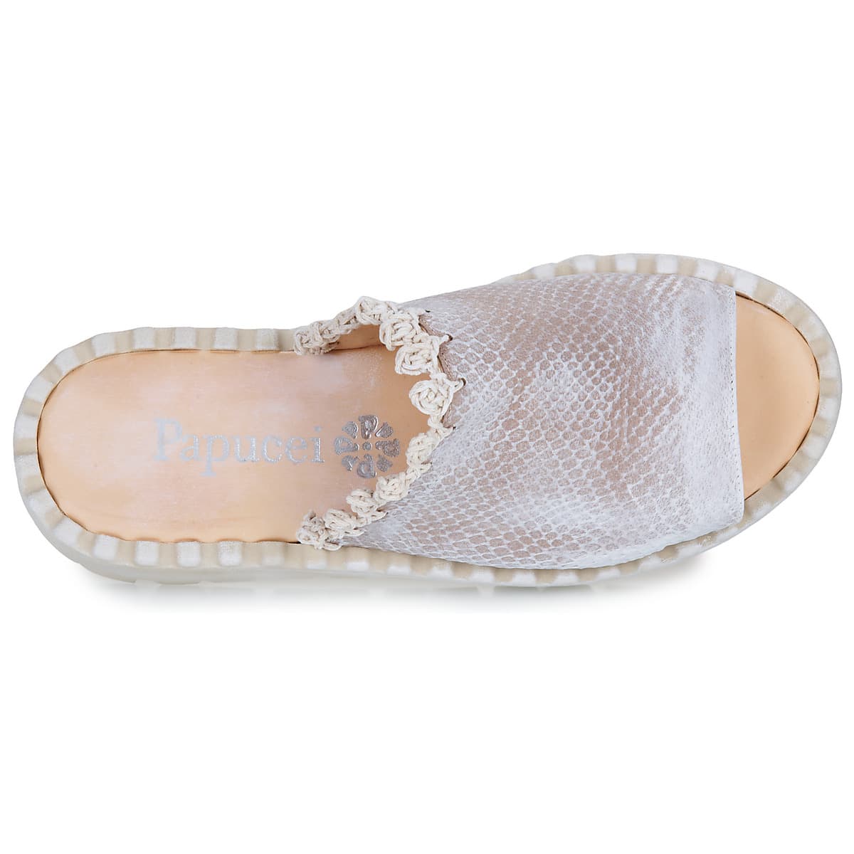 Women's Mules Papucei Silver