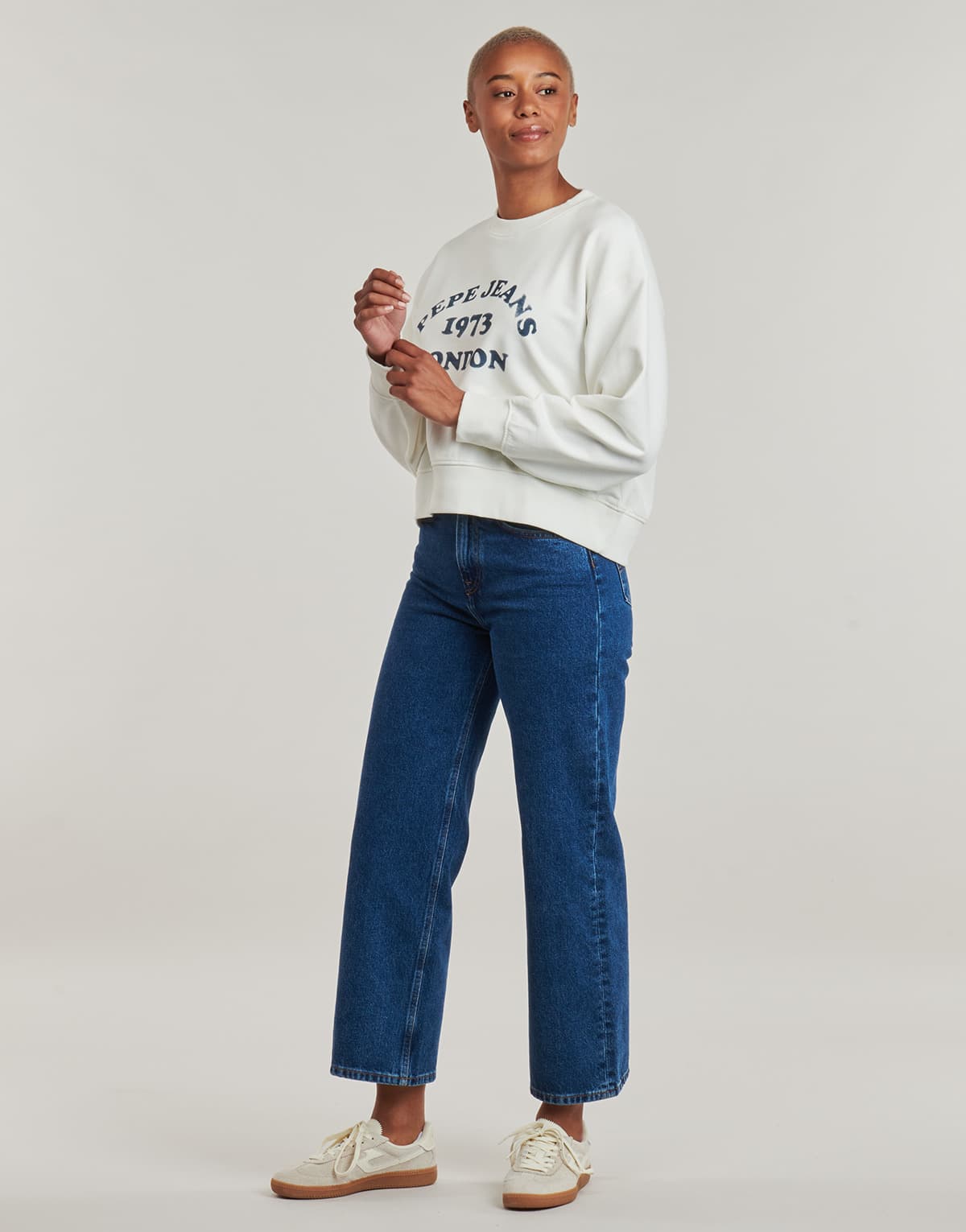 Women's Sports T-Shirts Pepe Jeans Beige