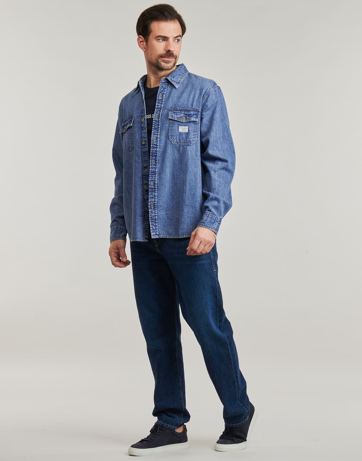 Men's Shirts Guess Blue