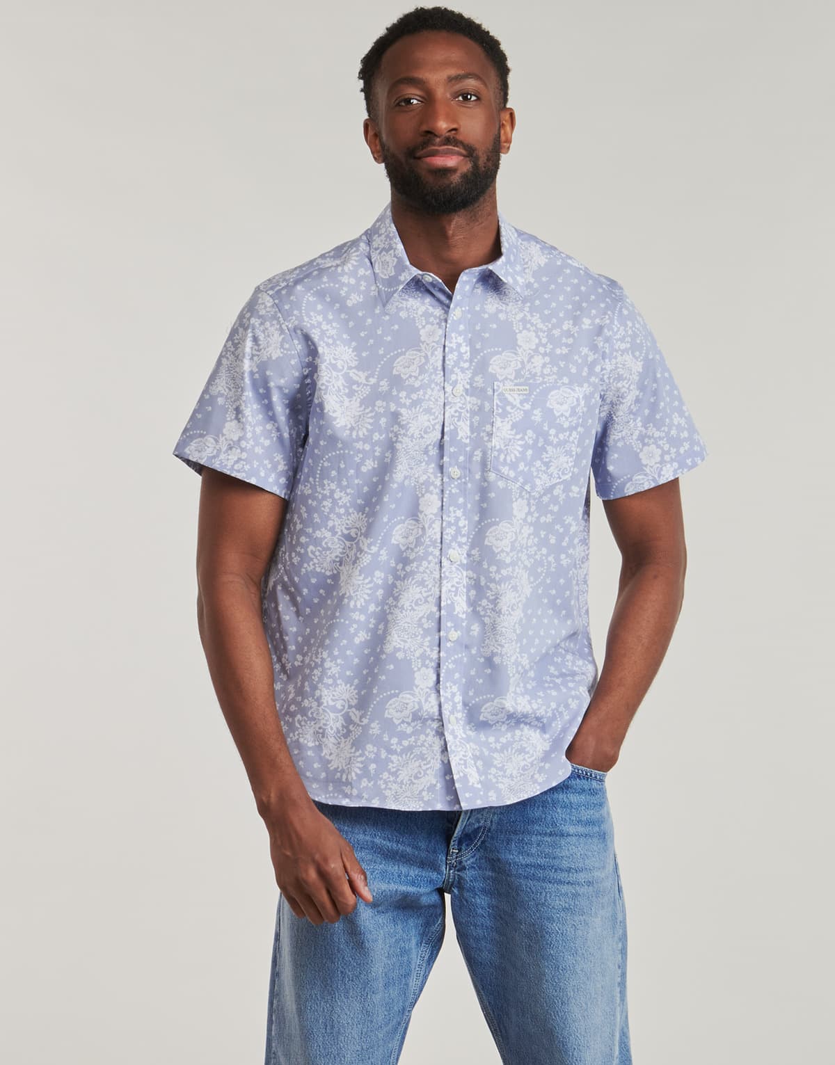 Men's Shirts Guess Blue