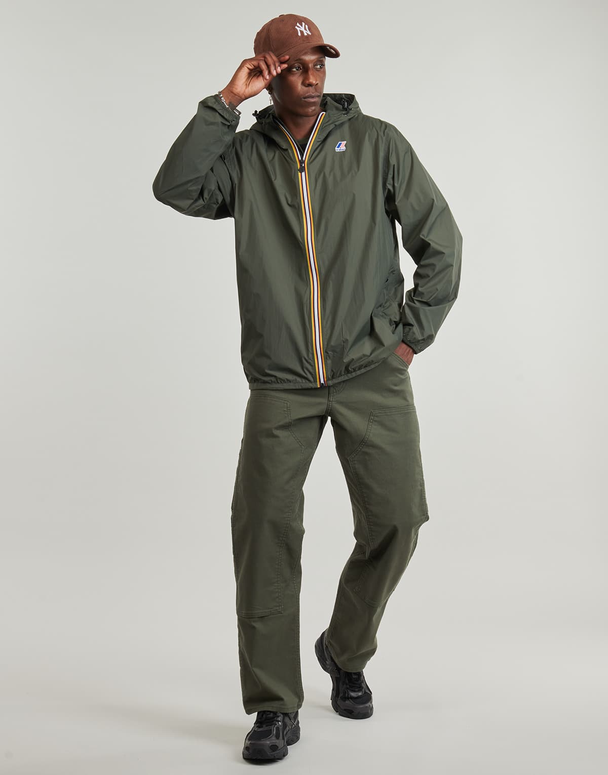 Women's Windbreakers K-Way Khaki