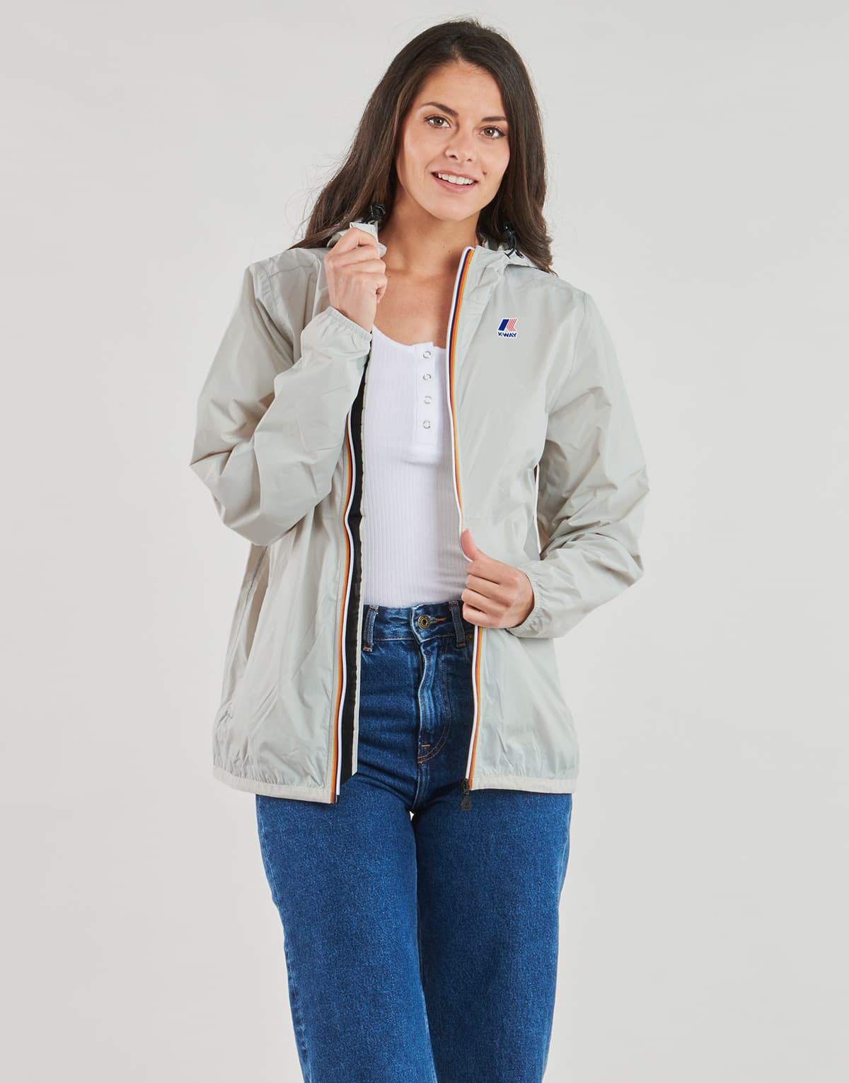 Women's Windbreakers K-Way Beige