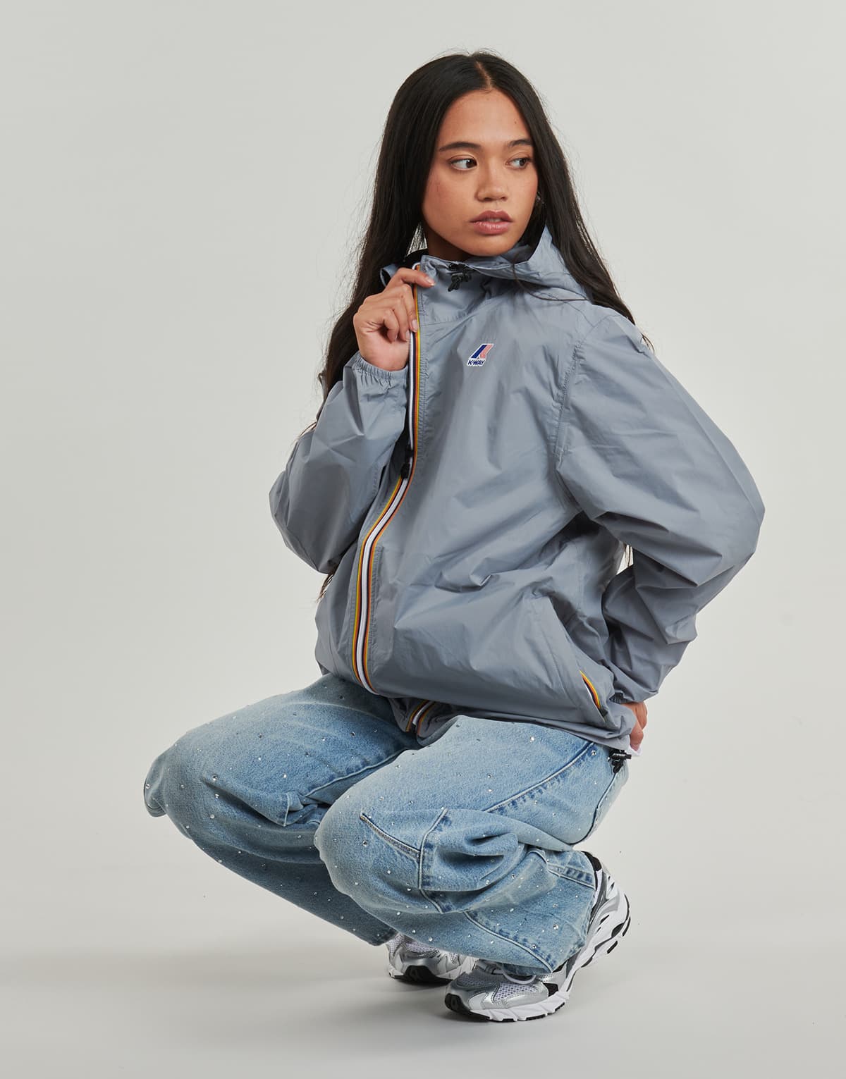 Women's Windbreakers K-Way Gray