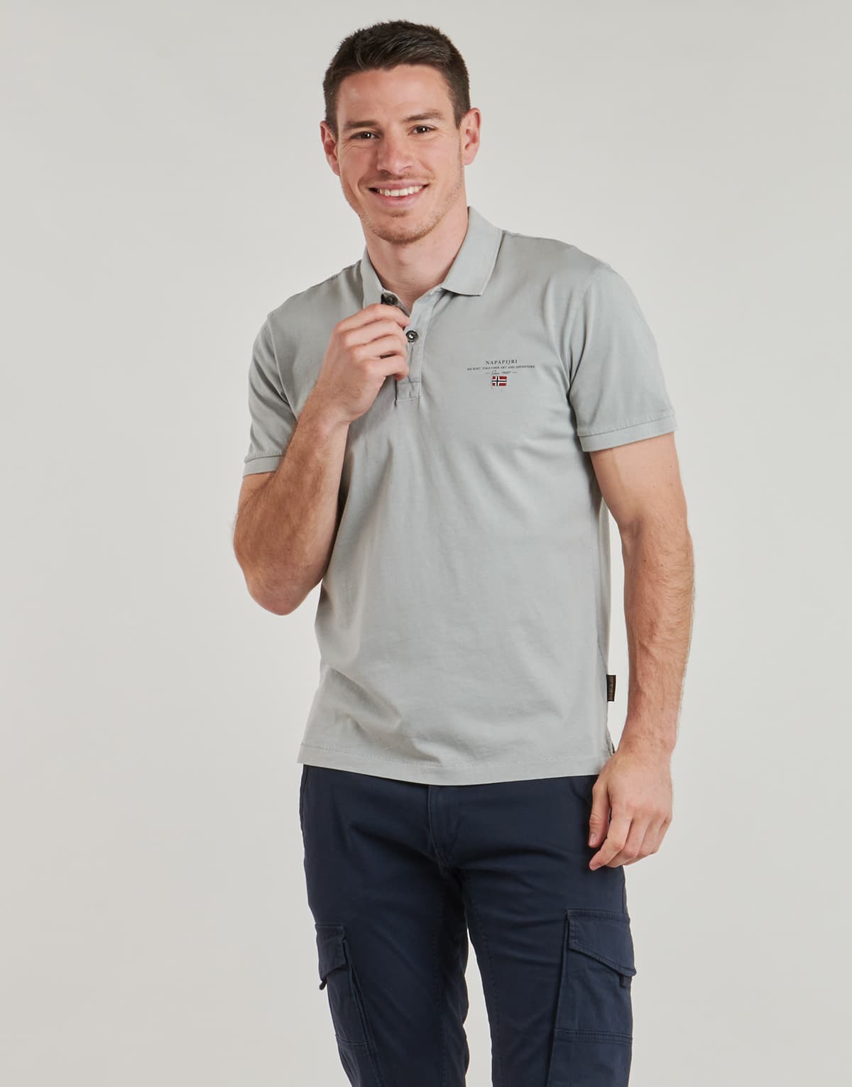 Men's Polo Shirts Napapijri Gray