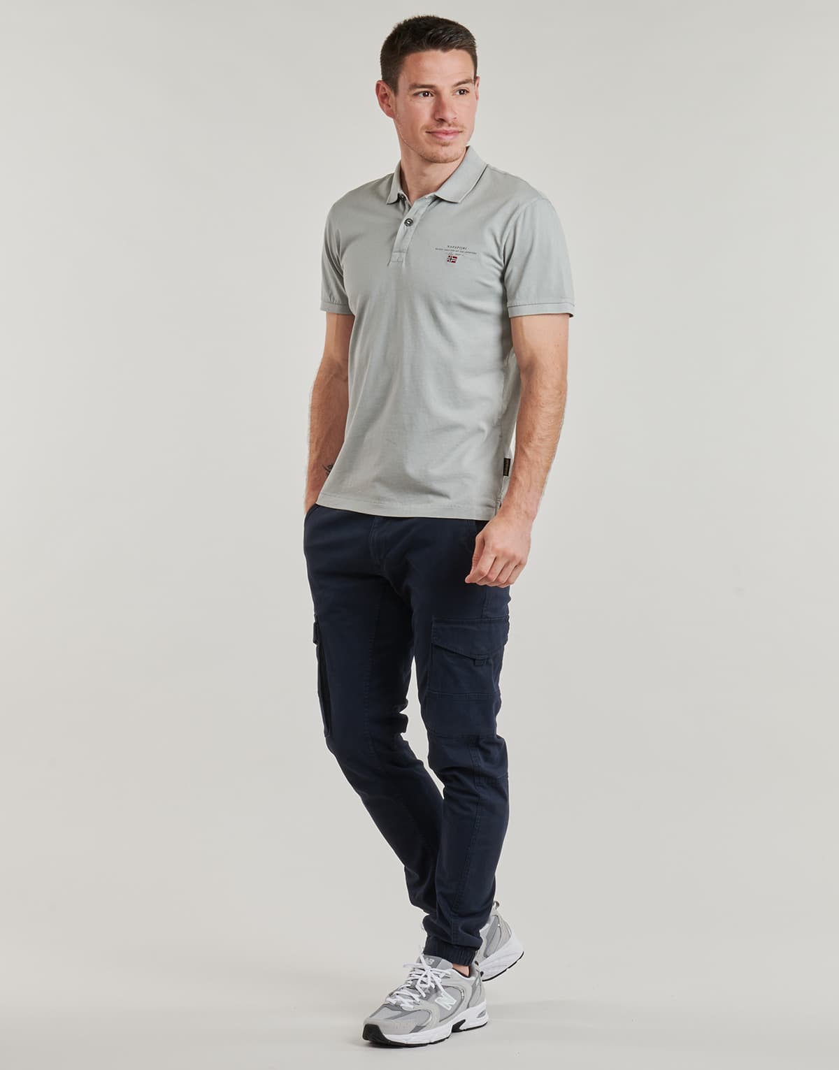 Men's Polo Shirts Napapijri Gray
