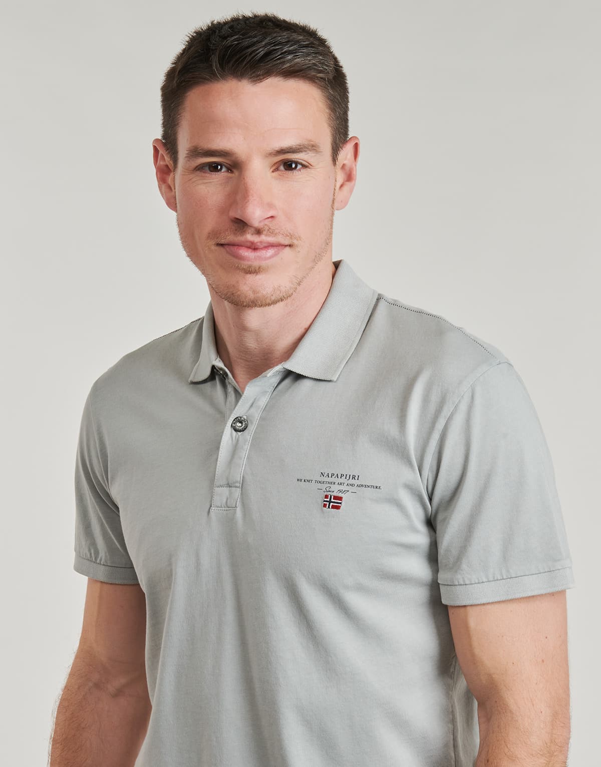 Men's Polo Shirts Napapijri Gray