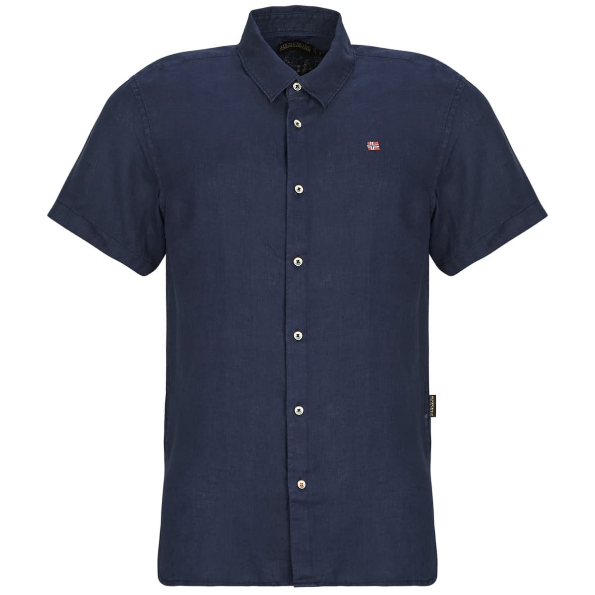 Πουκάμισο με κοντά μανίκια Napapijri G-LINEN