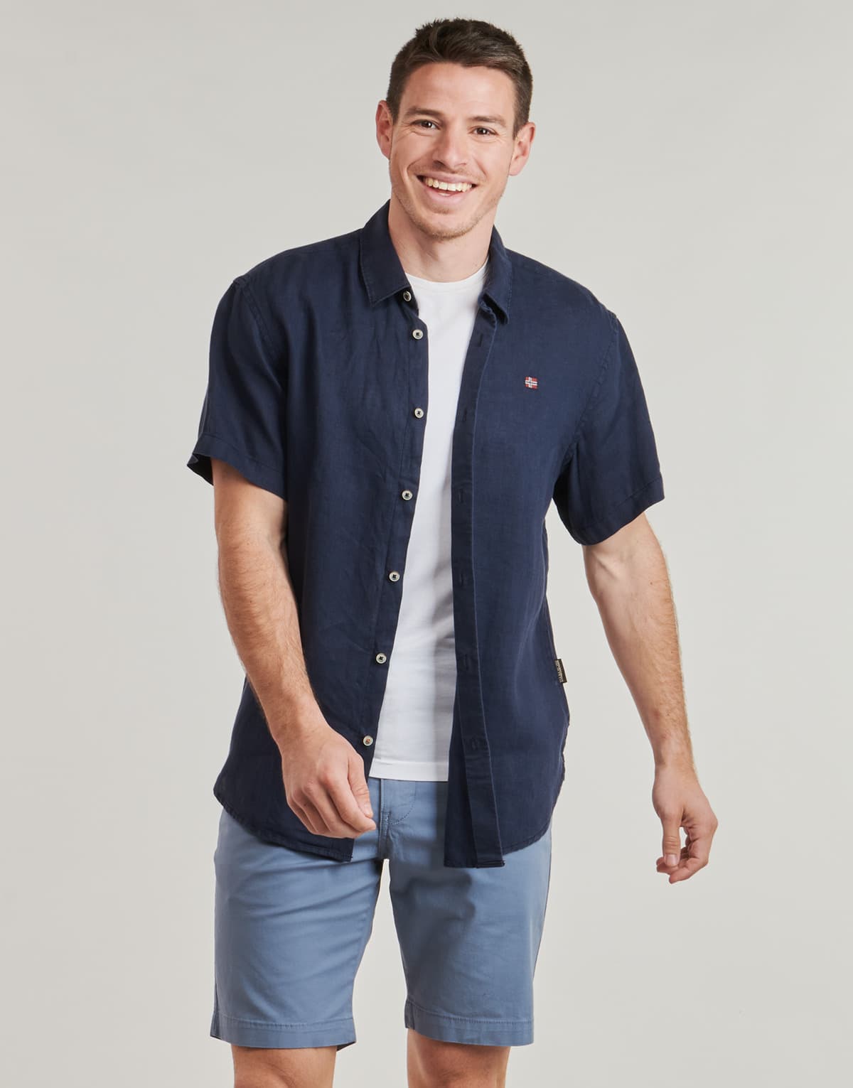 Men's Shirts Napapijri Blue