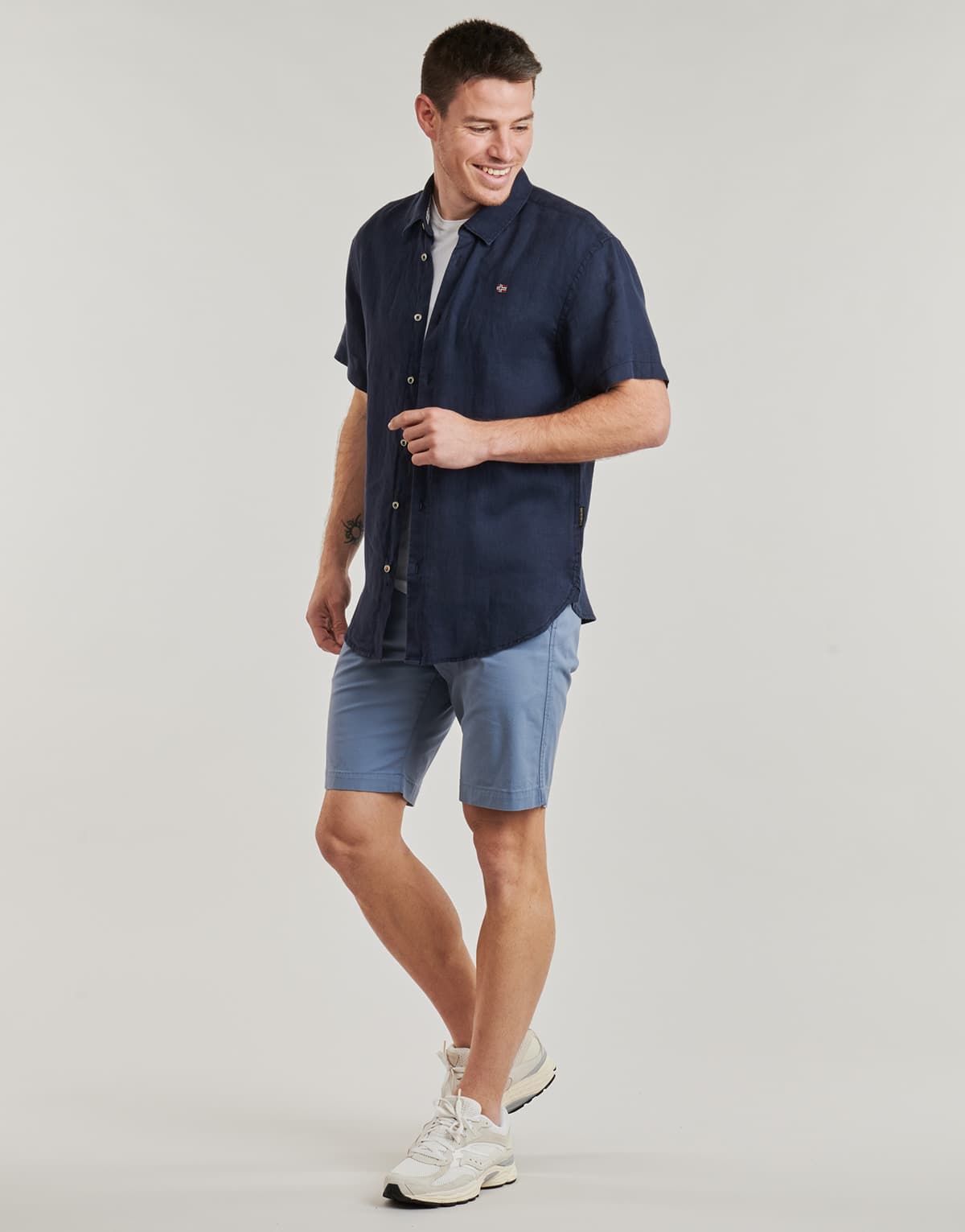 Men's Shirts Napapijri Blue