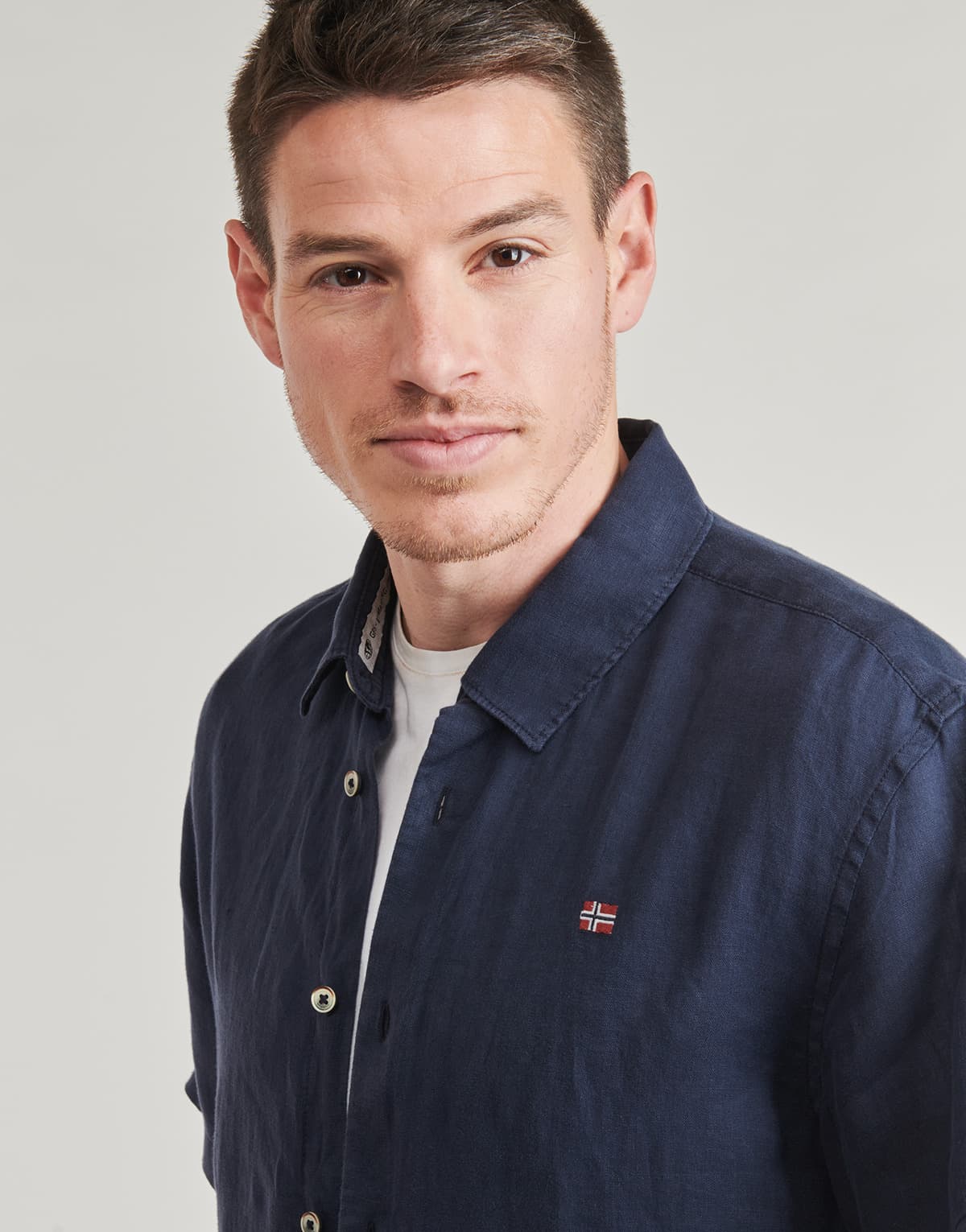 Men's Shirts Napapijri Blue