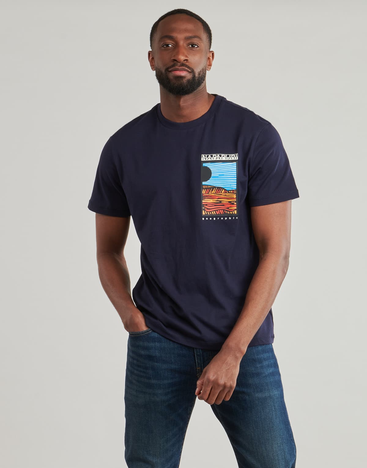 Men's T-Shirts Napapijri Blue