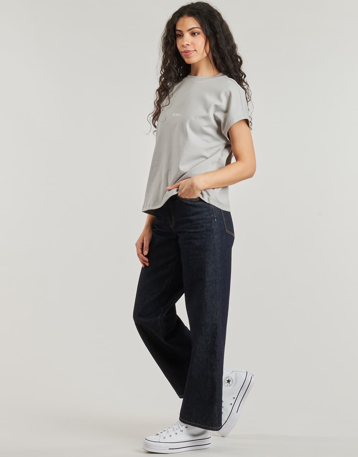 Women's T-Shirts Noisy May Gray